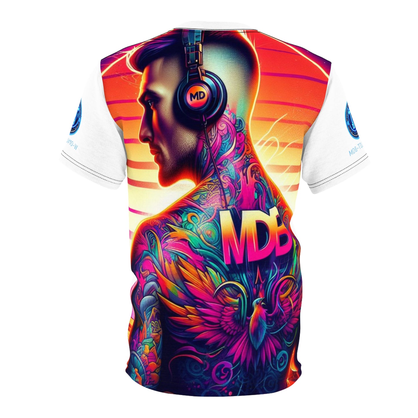 MDBTDJ#10-W Premium Art Tee Shirt - Tattooed Dj's Limited Edition - Unisex