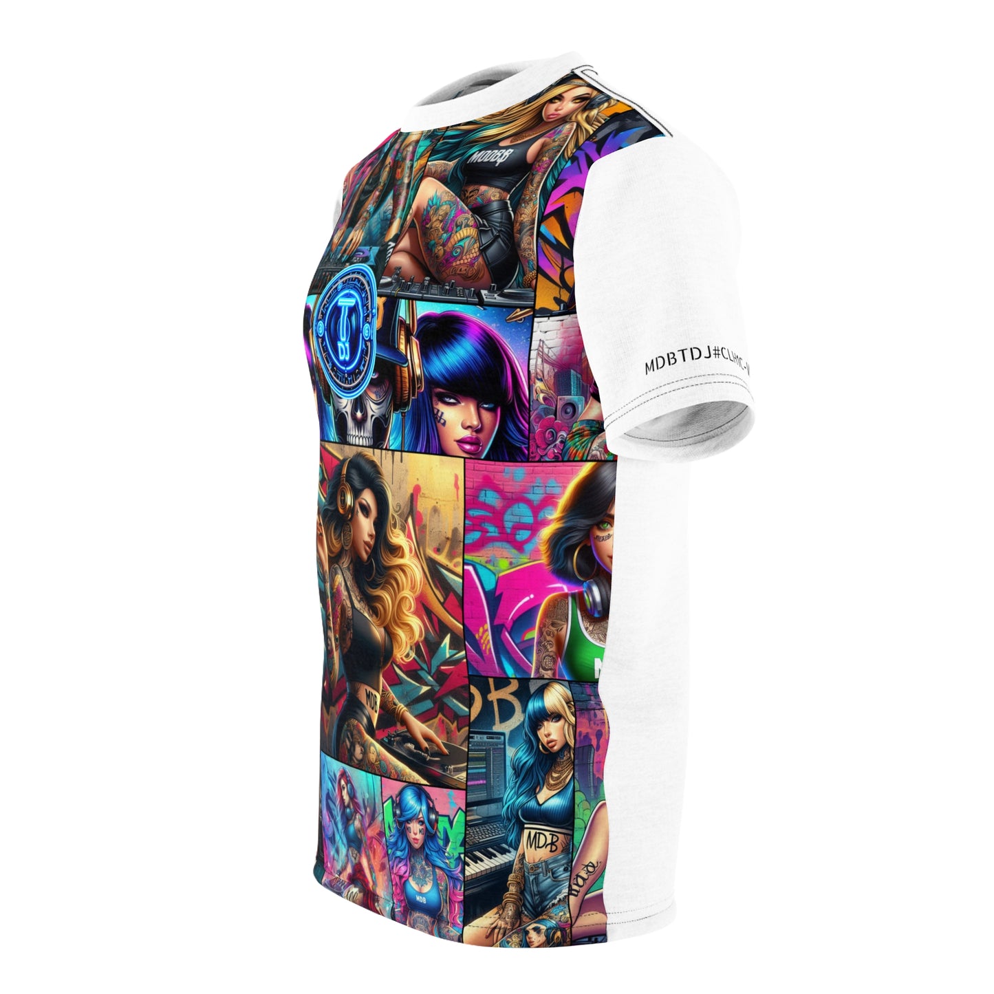 MDBTDJ#CLH1C-W Premium Art Tee Shirt - Tattooed Dj's Limited Edition - Unisex