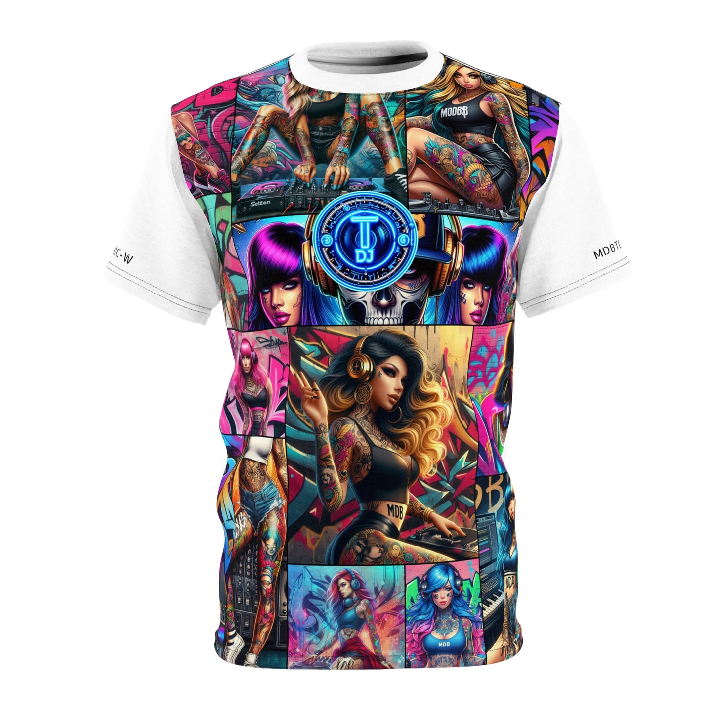 MDBTDJ#CLH1C-W Premium Art Tee Shirt - Tattooed Dj's Limited Edition - Unisex