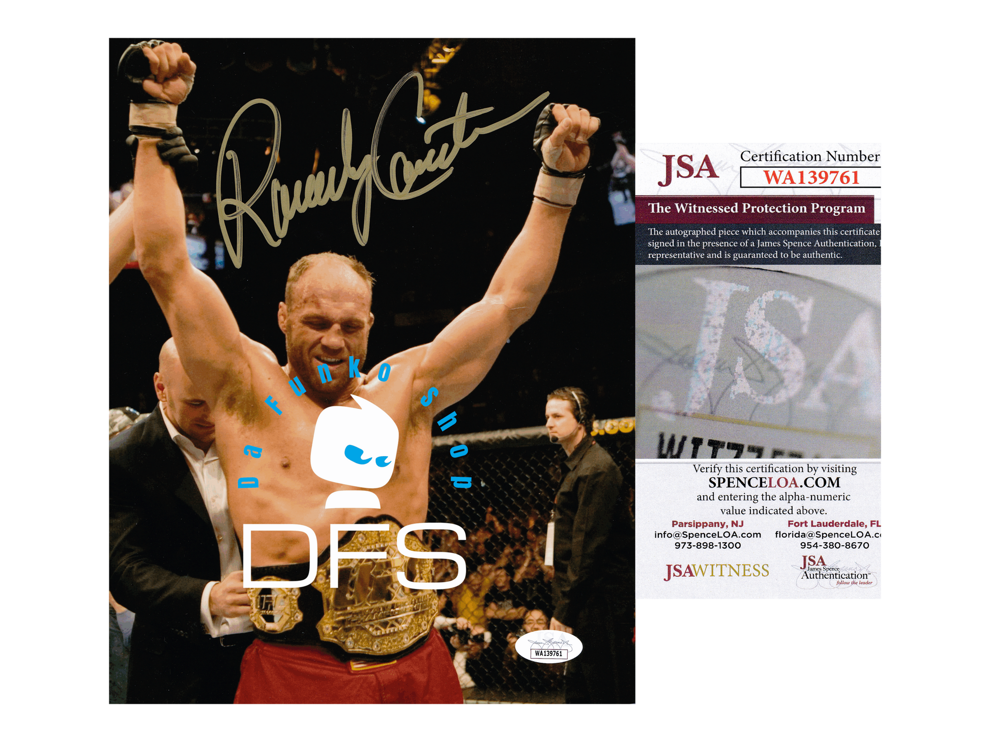 Autographed Signed Randy Couture 8x10 Photo Six Time UFC Champion ~ Signature is authenticated by JSA ✅ - DaFunkoShop - Autographed Photo