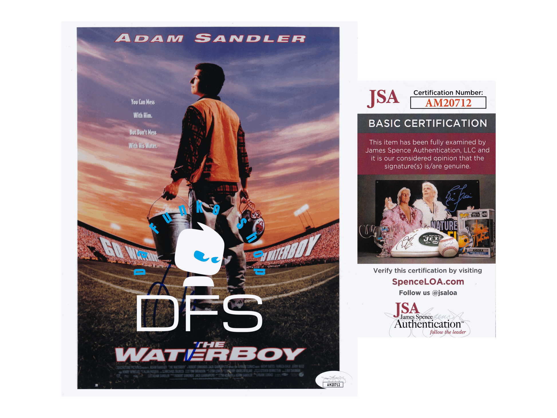 Adam Sandler Signed 8x10 Photo JSA COA The Waterboy Bobby Boucher