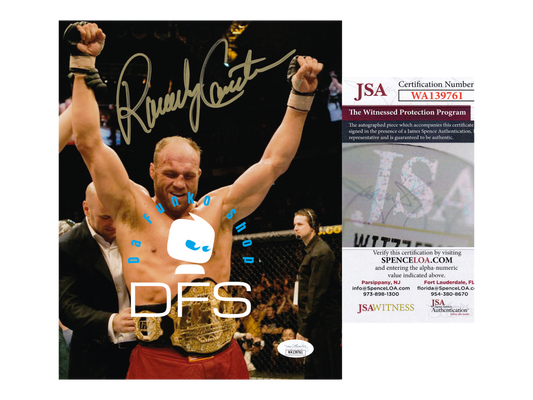 Autographed Signed Randy Couture 8x10 Photo Six Time UFC Champion ~ Signature is authenticated by JSA ✅ - DaFunkoShop - Autographed Photo