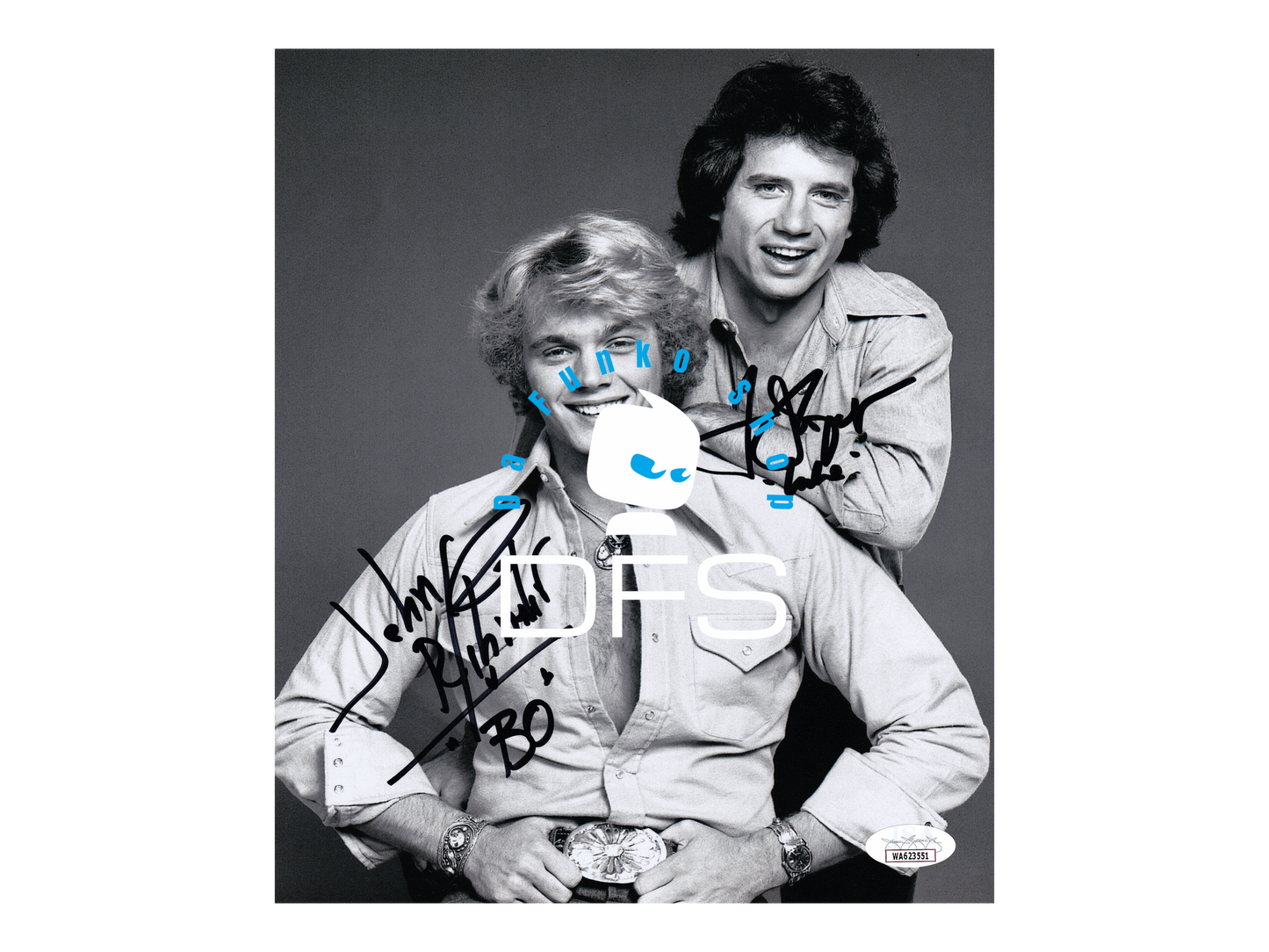 Autographed Signed Inscribed Dukes of Hazzard 8x10 Photo Tom Wopat - John Schneider Signatures are Authenticated by JSA ✅