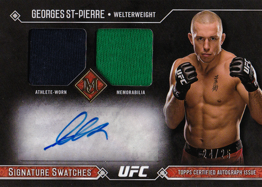 2017 Topps UFC Museum Collection Georges St. Pierre Auto 24/25 Ultra Rare Trading Card - DaFunkoShop - Trading Card