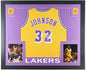 Magic Johnson Signed Custom Framed Jersey Display (Beckett)