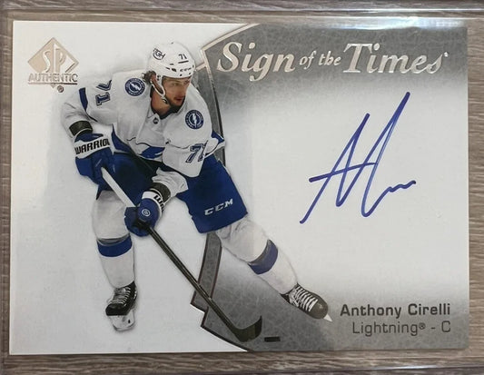 2021-22 SP Authentic Sign of the Times Auto #SOTT-AC Anthony Cirelli