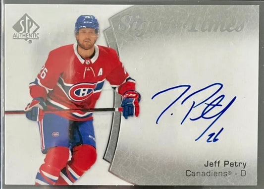 2021-22 SP Authentic Sign Of The Times Jeff Petry Auto Signed NHL Card