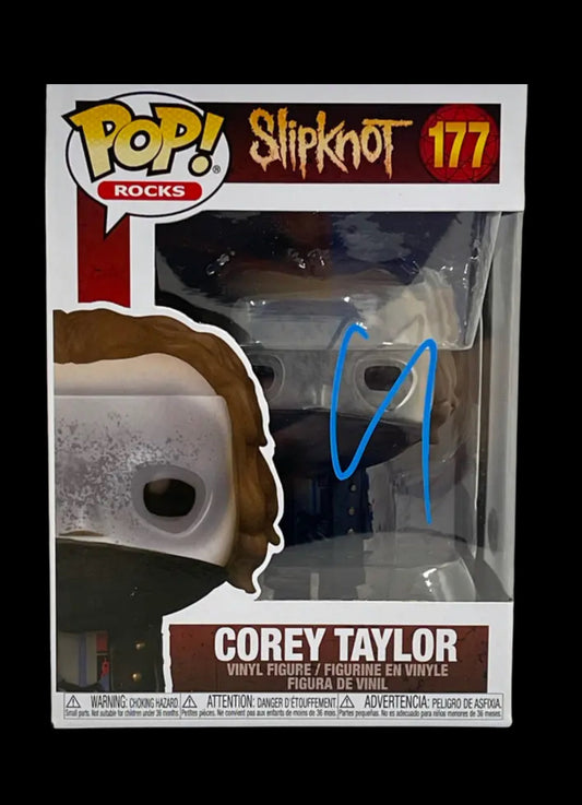 Corey Taylor Signed Funko Pop Figure Slipknot Autograph Proof Beckett COA