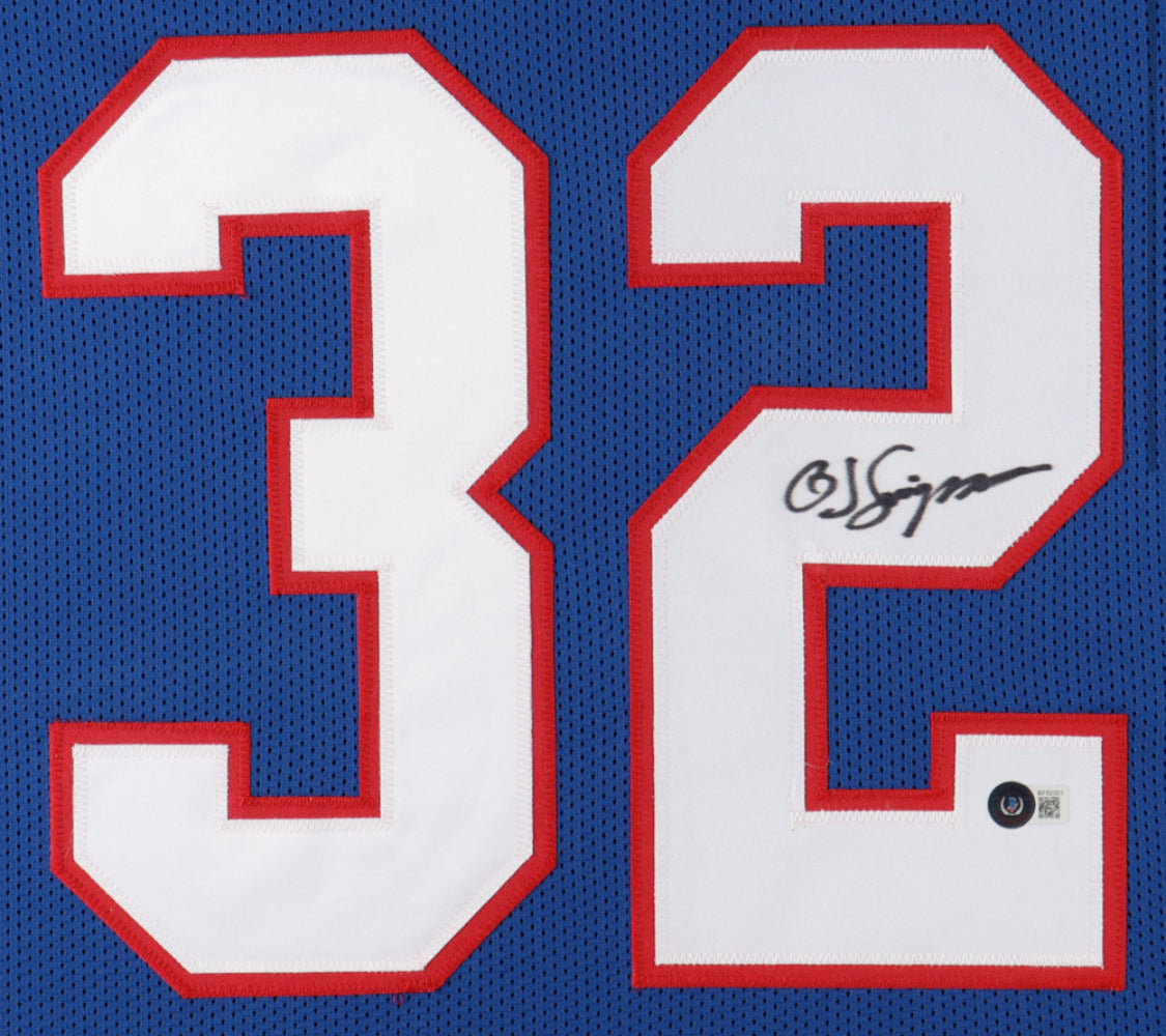 O.J. Simpson Signed Custom Framed Jersey Display (Beckett)