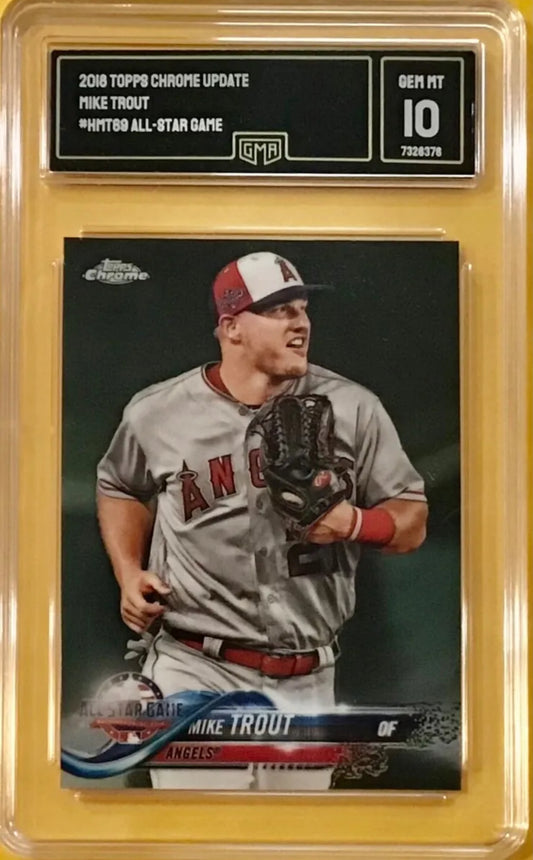 2018 TOPPS CHROME UPDATE - ALL-STAR GAME #HMT69 - MIKE TROUT - GMA 10 - GEM MINT