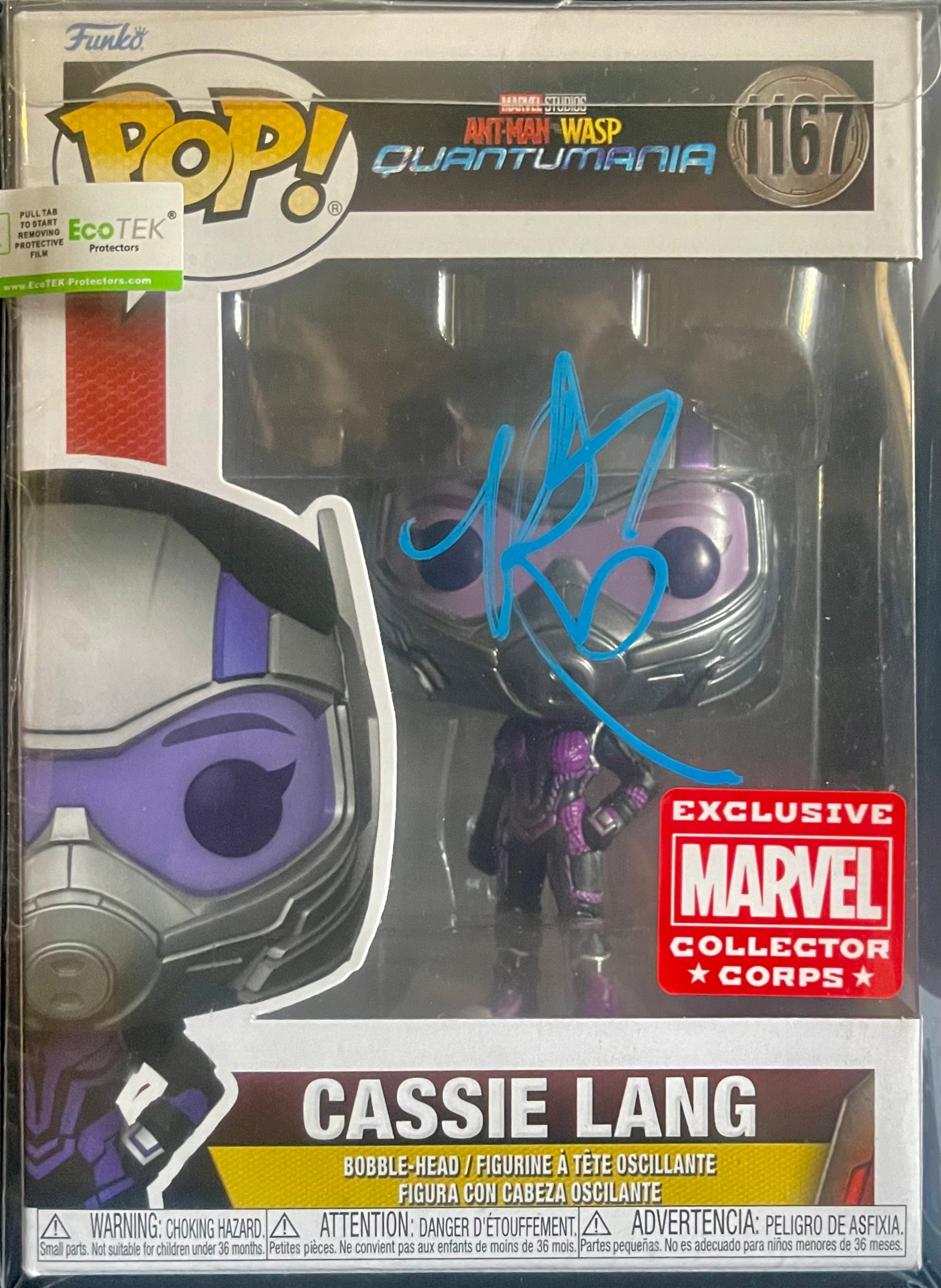 Signed Funko Pop! Marvel Ant-Man Quantumania #1167 Cassie Lang Beckett ✅