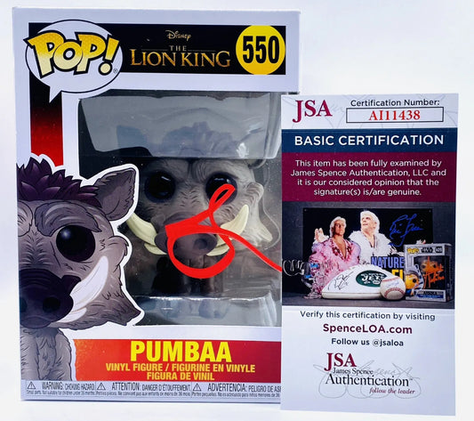 Seth Rogen Signed Funko Pop Pumbaa #550 Lion King Disney w/ JSA COA