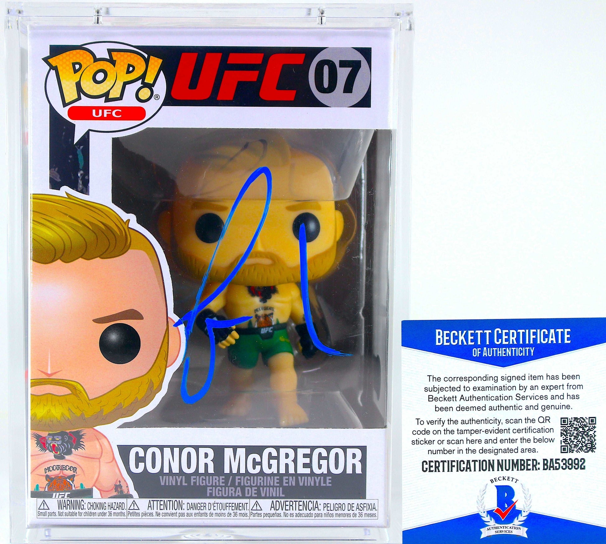 Autographed Conor McGregor Signed Funko Pop! UFC Series 2 #07 Autograph is Authenticated By Beckett ✅ - DaFunkoShop - Funko Pop! UFC