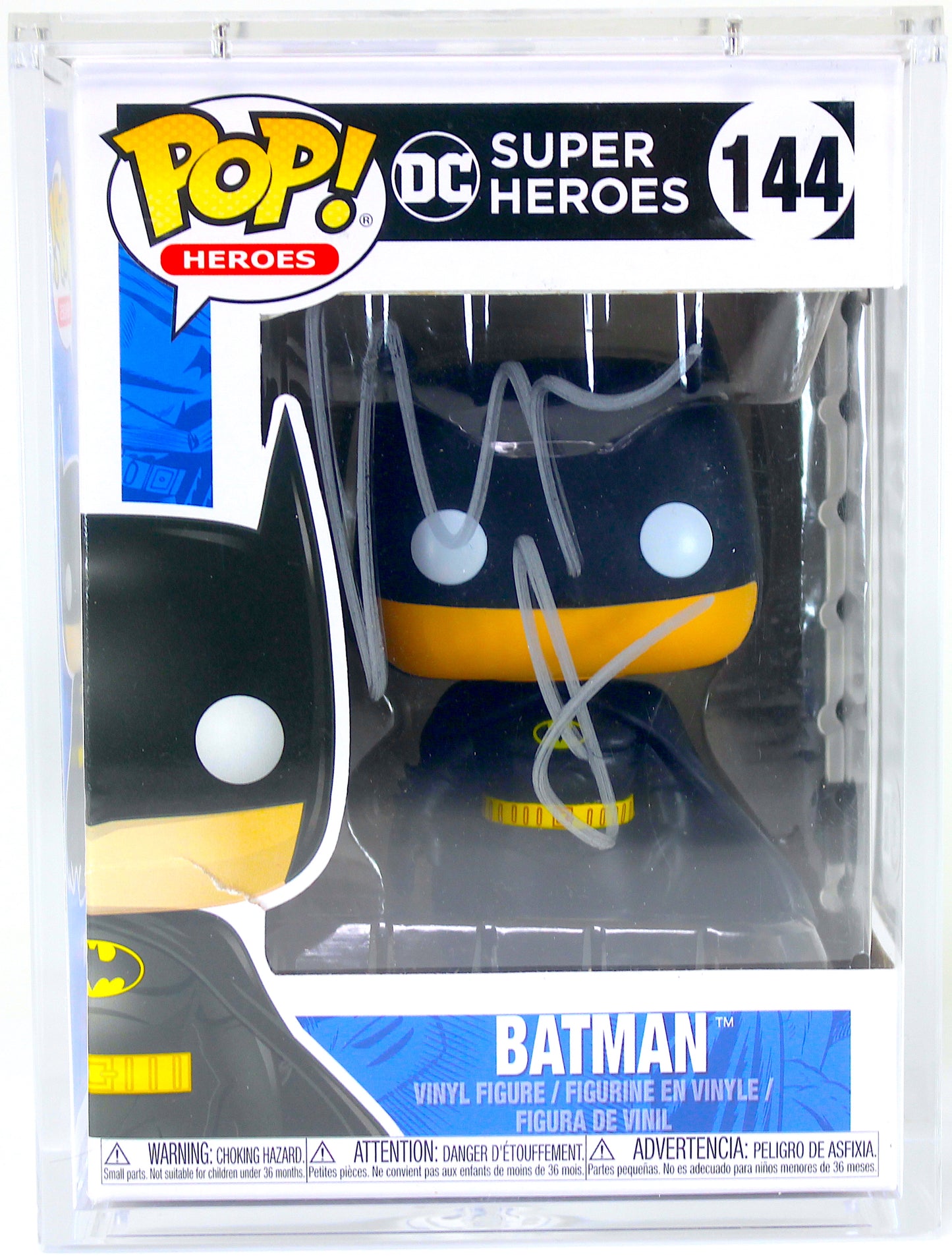 Christian Bale Signed Autographed Funko Pop! DC Super Heroes Batman #144 Signature is Authenticated By Beckett ✅ - DaFunkoShop - Funko Pop! DC Heroes