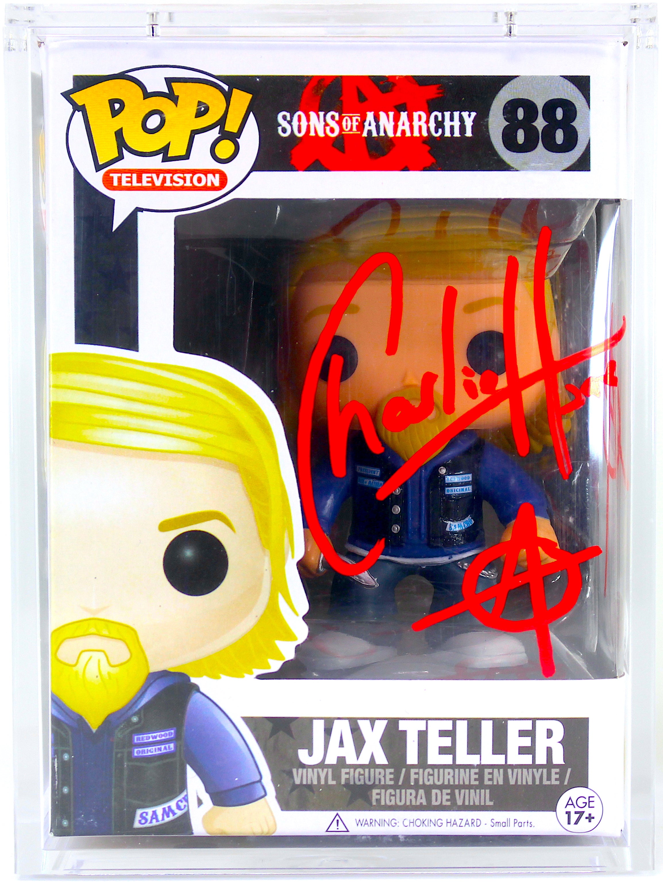 Vaulted 2013 Teller Funko Pop! Signed By Charlie Hunnam Sons Anarchy TV Series Signature is Authenticated By JSA ✓