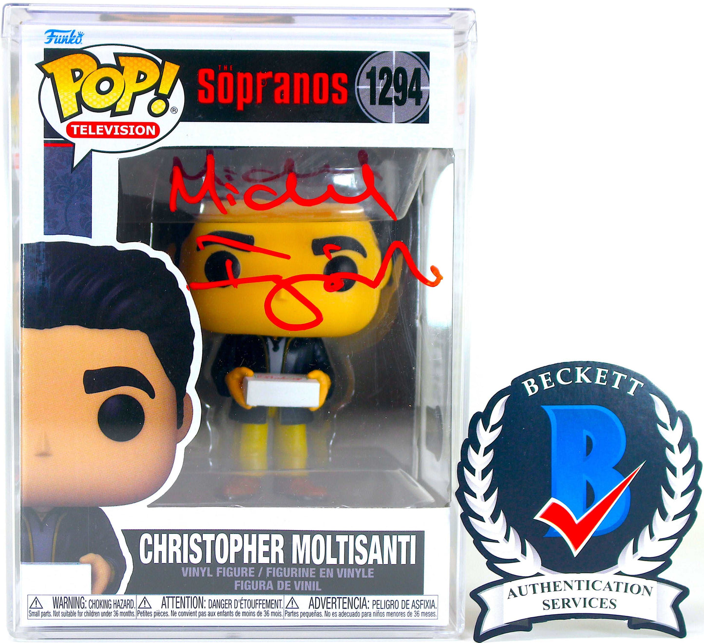 Autographed Signed Funko Pop! Tv The Sopranos #1294 Christopher Moltisanti Signature is Authenticated By Beckett ✅ - DaFunkoShop - Funko Pop! Television