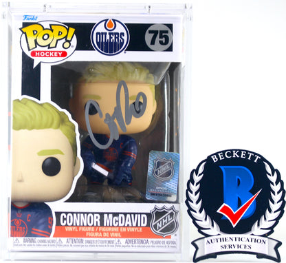 Connor McDavid Autographed Signed Funko Pop! Hockey Edmonton Oilers #75 Signature is Authenticated By Beckett - DaFunkoShop - Funko Pop! Hockey