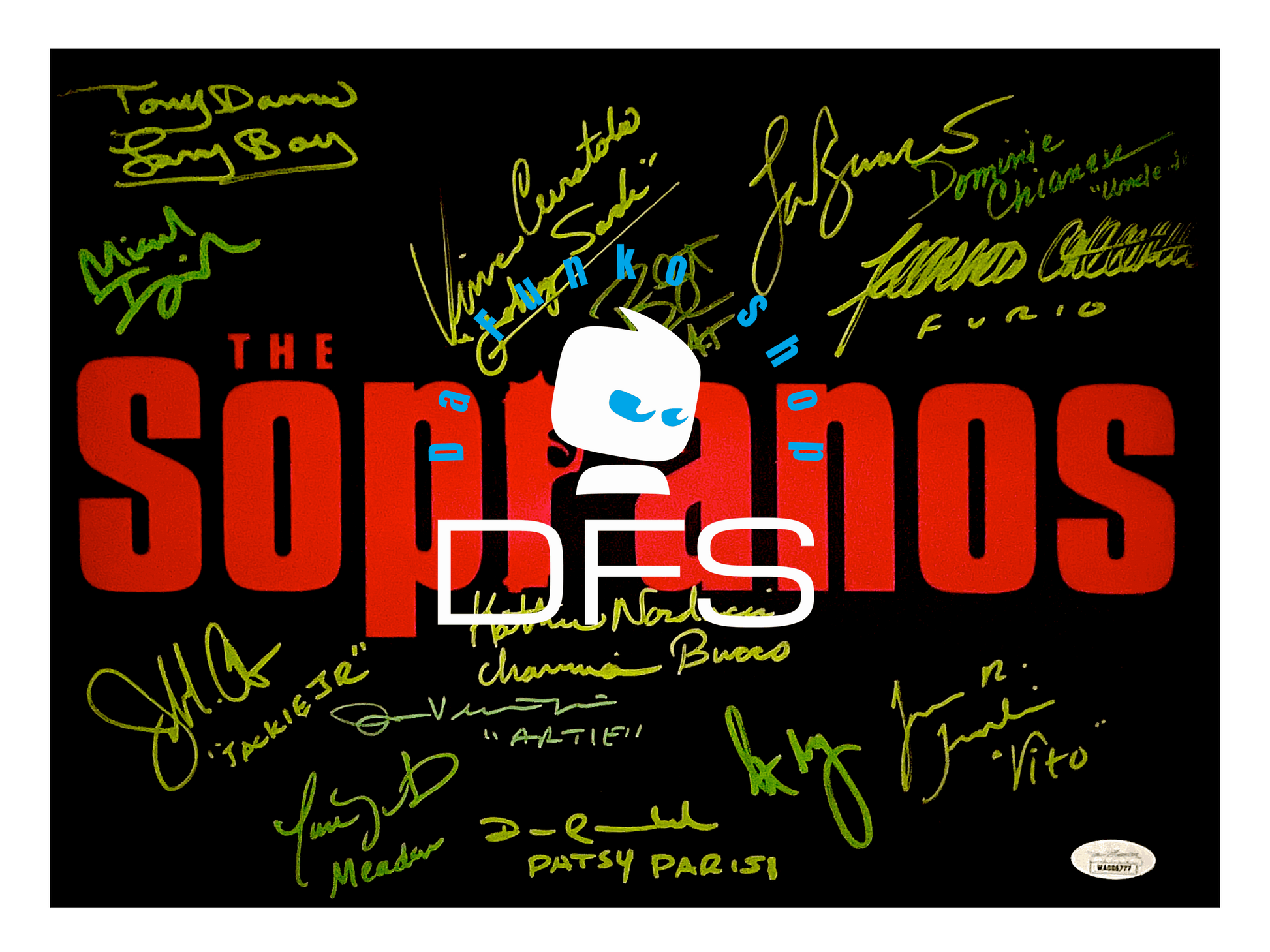 1/1 Rare The Sopranos Framed Authentic Autographed Photograph 11x14 - Picture is Signed by 14 Sopranos Cast Members 12 Signatures are Authenticated By JSA ✅