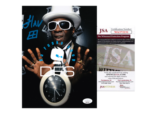 Autographed Signed 8x10 Photo Flavor Flav Public Enemy Hip Hop Rapper Signature is Authenticated By JSA ✅ - DaFunkoShop - Autographed Photo