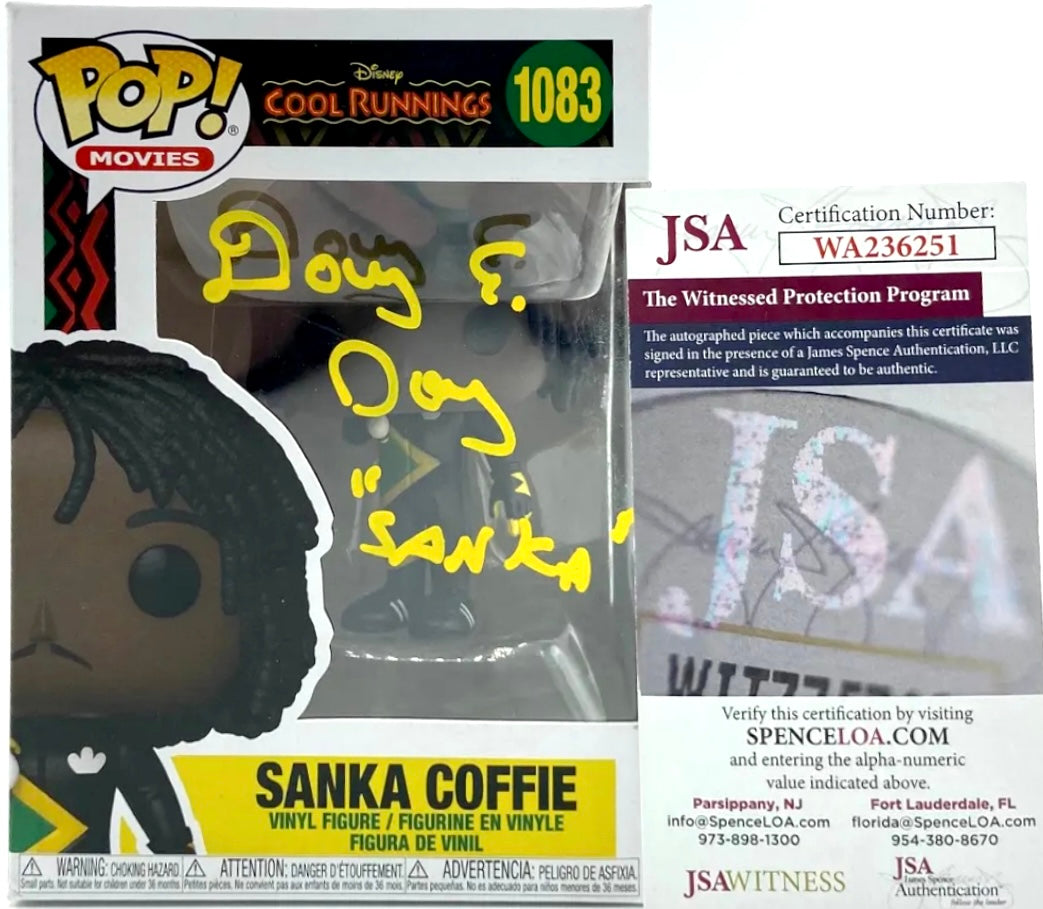 Autographed Signed Funko Pop! Movies Cool Runnings #1083 Sanka Coffie Doug E. Doug Signature is Authenticated By JSA ✅