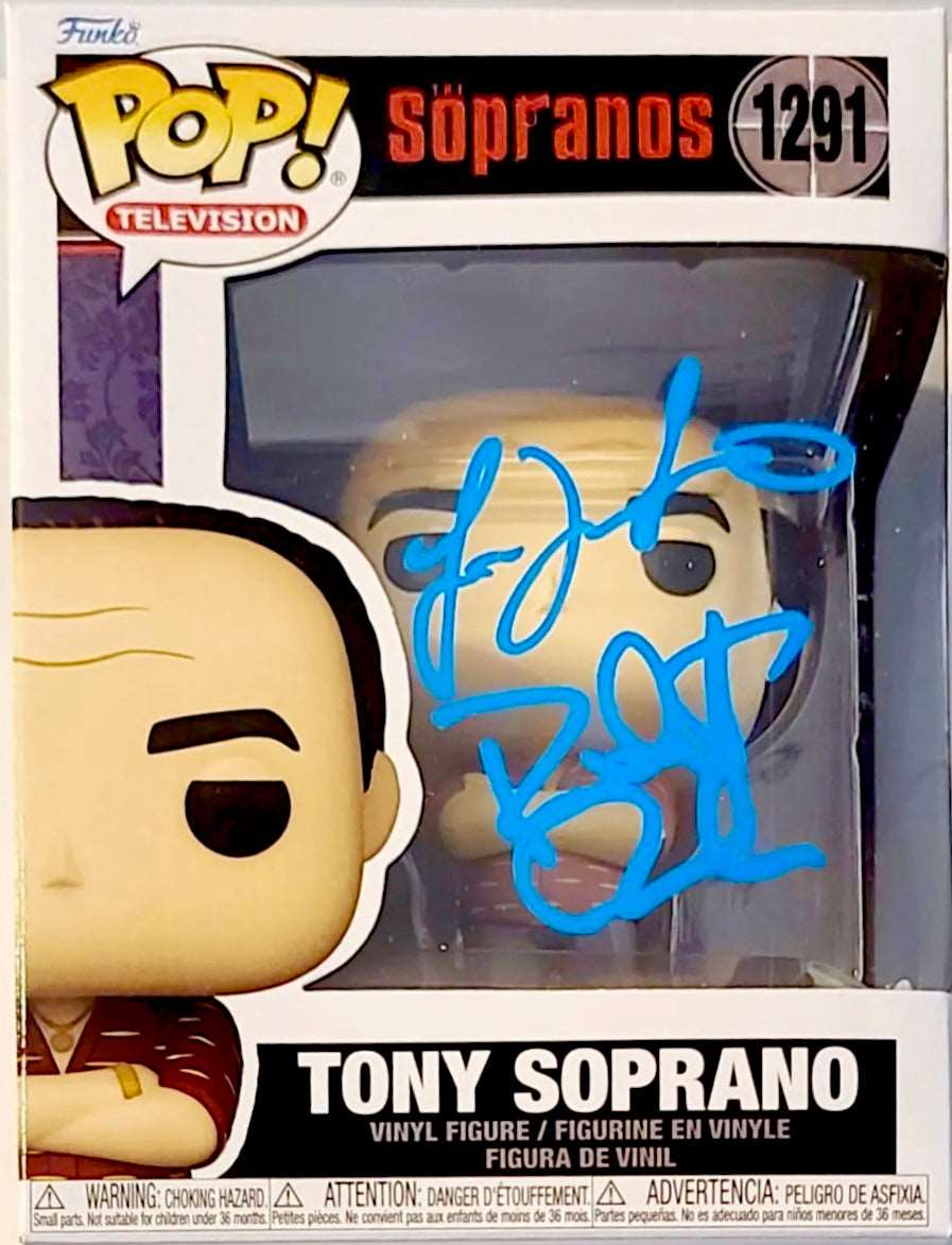 Autographed Signed 2x Funko Pop! Television The Sopranos #1291 Tony Soprano - Robert Iler & Jamie-Lynn Sigler Signatures are Authenticated By JSA ✅