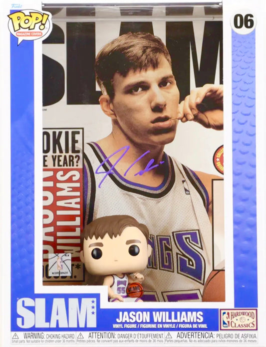 Signed Funko Pop! Magazine Covers - NBA Basketball Jason “White Chocolate” Williams #06 Signature is Authenticated by JSA ✅, Funko Pop, Basketball Autographed Paraphernalia, Da Funko Shop