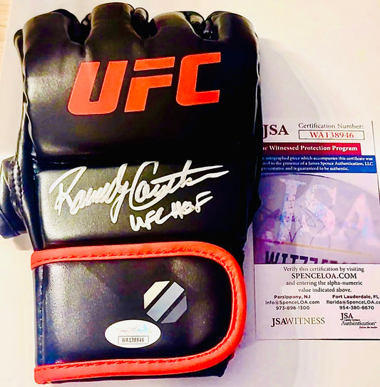 Randy Couture signed / autographed UFC Glove ~ six-time UFC Champion ~ Signature and Inscription are authenticated by JSA/COA ✅ - DaFunkoShop - Signed UFC Fighter Gloves