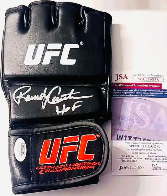 Randy Couture signed / autographed UFC Glove ~ six-time UFC Champion ~ Signature and Inscription are authenticated by JSA/COA ✅ - DaFunkoShop - Signed UFC Fighter Gloves