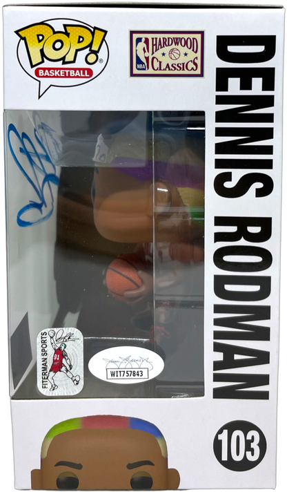 Dennis Rodman Signed autographed Funko Pop! Basketball JSA & Rodman Exclusive Hologram Authentic Blue Ink Signature Authenticated By JSA ✅