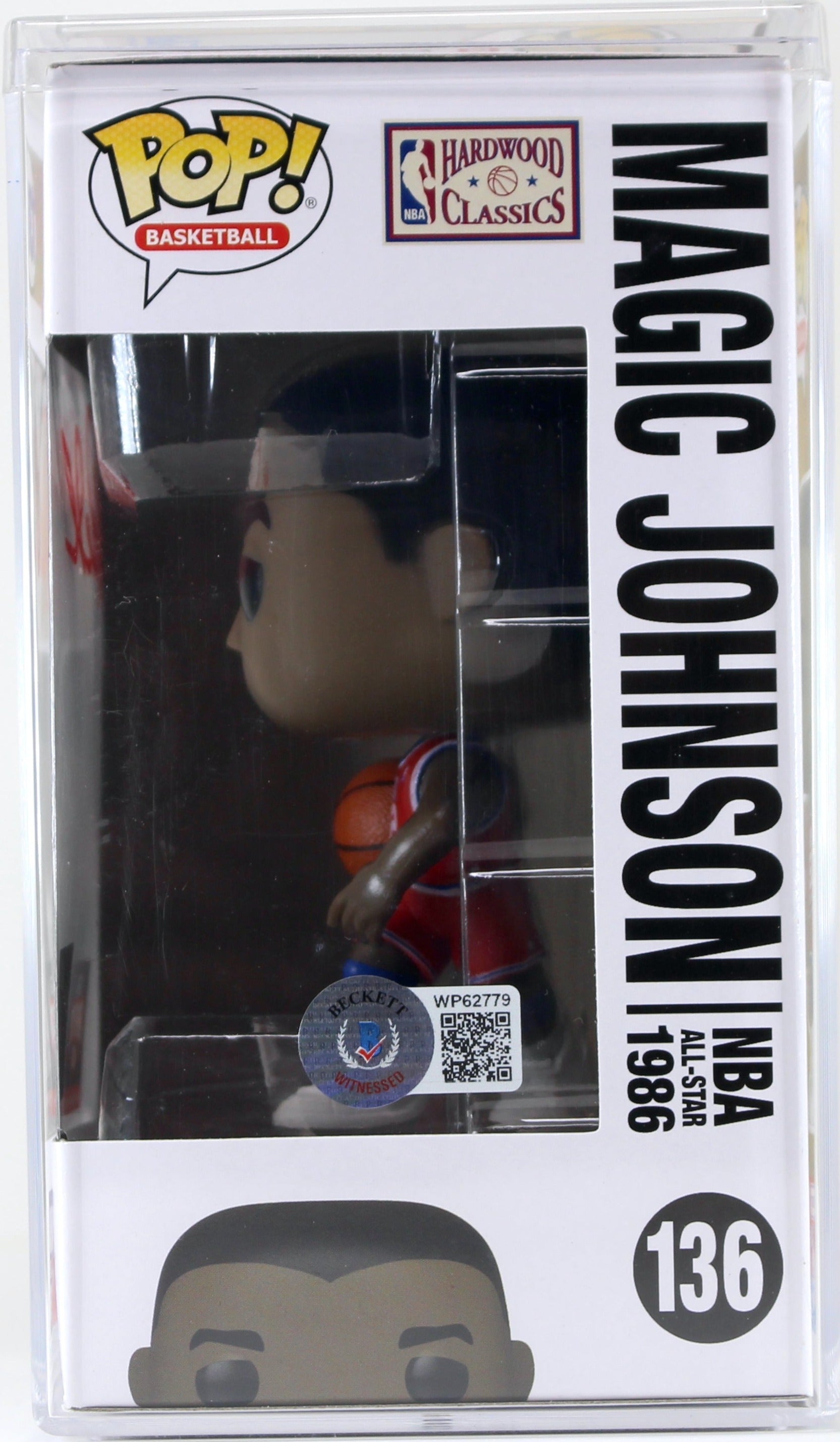 Magic Johnson Autographed Funko Pop! Basketball #136 - All Stars NBA Team USA Red 1986 Signed By Magic, Authenticated By Beckett ✅ - DaFunkoShop - Funko Pop! Basketball