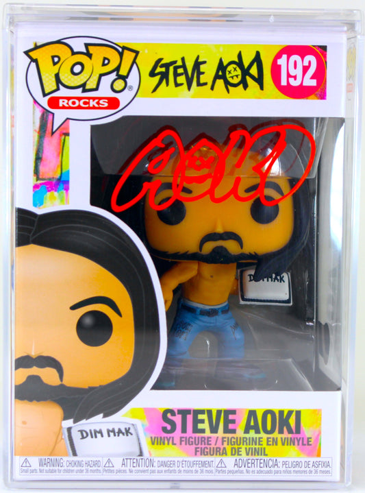 Steve Aoki Autographed Funko Pop! Rocks #192 With Cake Dim Mak DJ Authenticated by Beckett✅ - DaFunkoShop - Funko Pop! Rocks