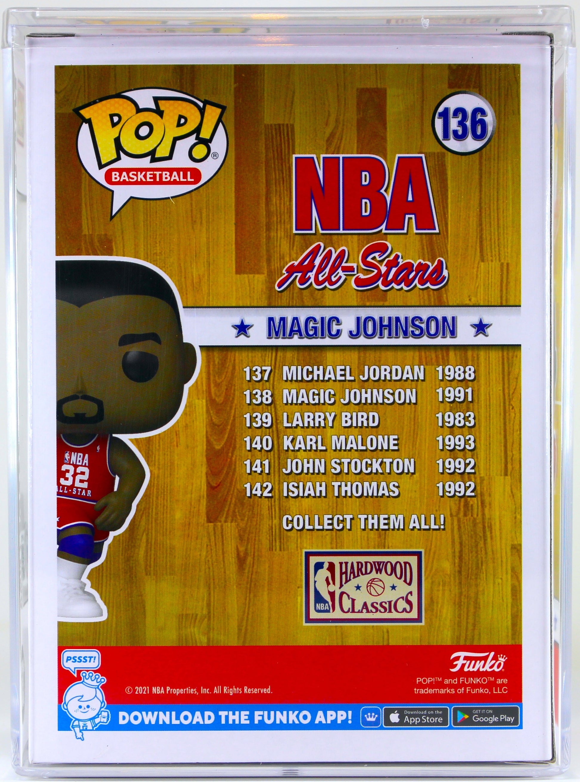 Magic Johnson Autographed Funko Pop! Basketball #136 - All Stars NBA Team USA Red 1986 Signed By Magic, Authenticated By Beckett ✅ - DaFunkoShop - Funko Pop! Basketball