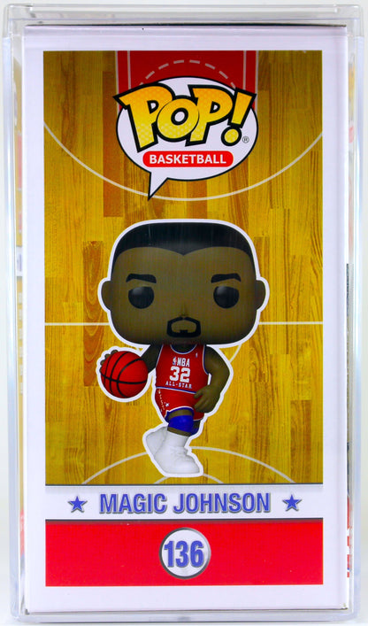 Magic Johnson Autographed Funko Pop! Basketball #136 - All Stars NBA Team USA Red 1986 Signed By Magic, Authenticated By Beckett ✅ - DaFunkoShop - Funko Pop! Basketball