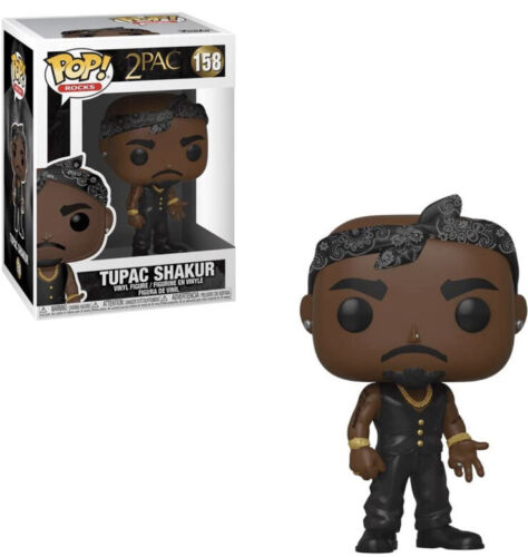 MINT Tupac Shakur In Vest with Bandana Funko Pop! Vinyl Figure #158 in Protector - DaFunkoShop - Funko Pop! Rocks