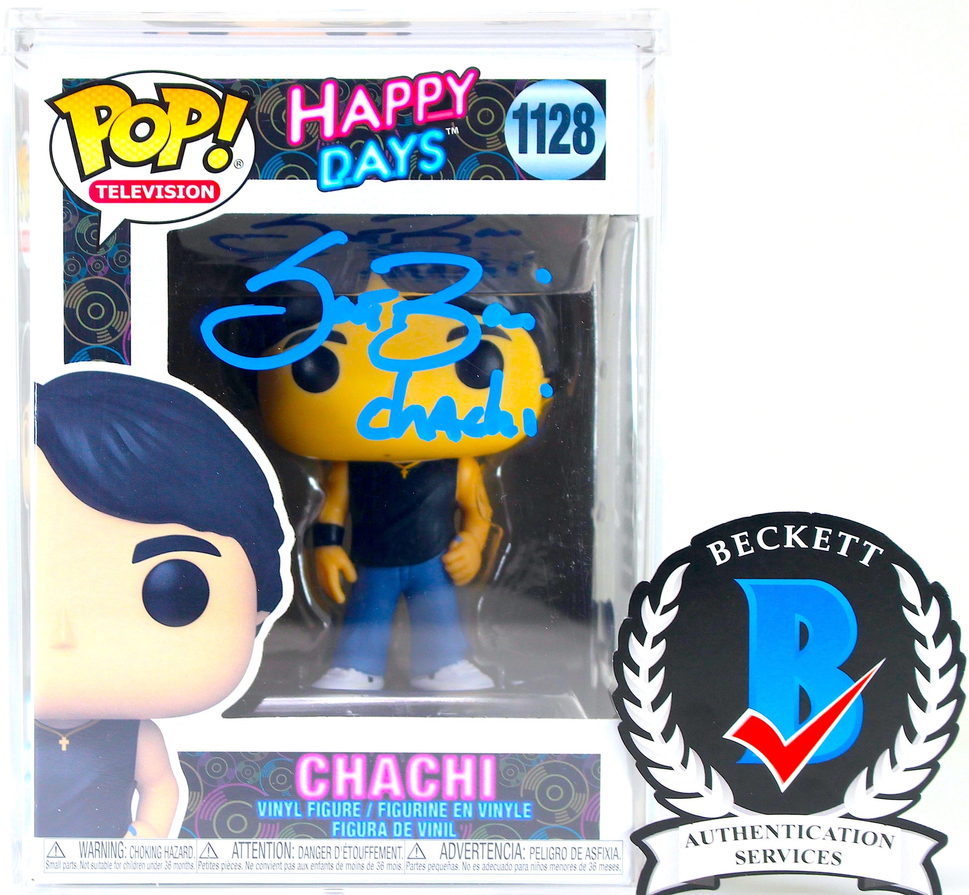 Funko Pop! Television Happy Days Chachi #1128 Scott Baio Signed Autograph - Signature is Authenticated By Beckett ✅ - DaFunkoShop - Funko Pop! Television