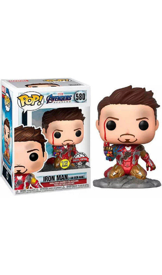 New Funko Pop! Avengers Endgame: I Am Iron Man Glow-in-The-Dark Deluxe Vinyl Figure - DaFunkoShop - Funko Pop! Marvel Avengers End Gane