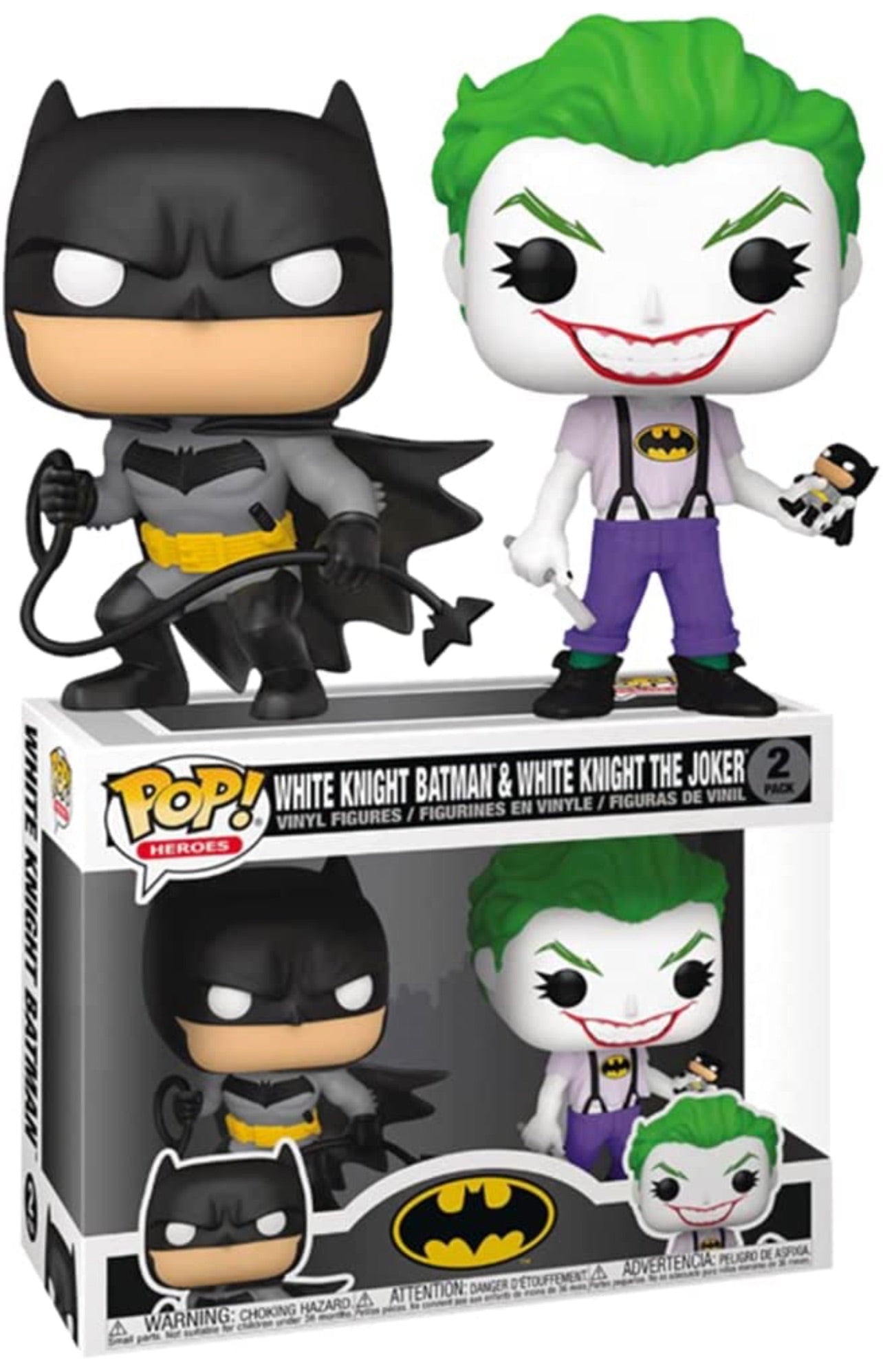 Funko San Diego Comic-Con 2021 Exclusive Pop! DC Heroes: Batman White Knight: Batman & Joker Vinyl Figure 2-Pack - DaFunkoShop - Funko Pop! Heroes