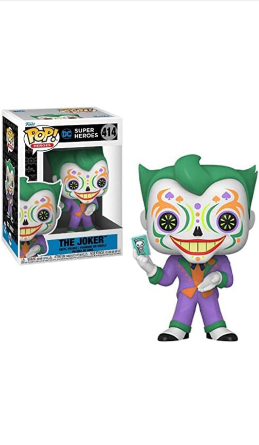 Funko Pop! Heroes: Dia De Los DC - #414 - The Joker (Glow) Exclusive Special Edition - DaFunkoShop - Funko Pop! Heroes