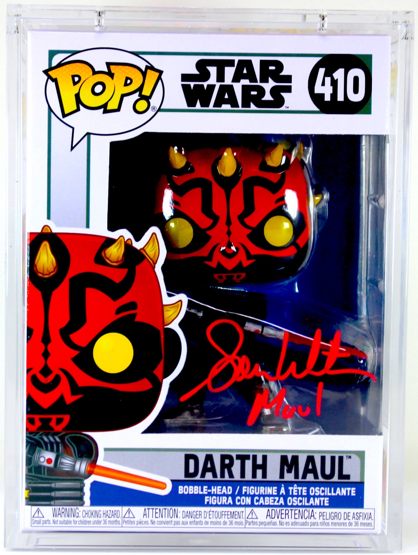 Darth Maul Signed Funko POP! Star Wars - Autographed by Sam Witwer - Signature is Authenticated By SWAU ✅ - DaFunkoShop - Funko Pop! Star Wars