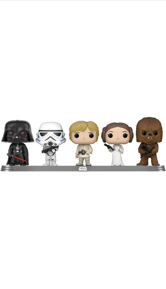 Funko Pop! Vinyl: Star Wars - Darth Vader, Stormtrooper, Luke Skywalker, Princess Leia and Chewbacca - 5 Pack (Shared Galactic Convention, Exclusive) - DaFunkoShop - Funko Pop! Star Wars