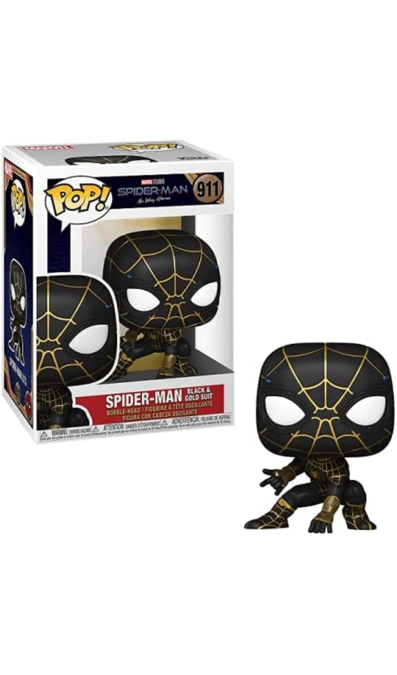 Funko Pop! Marvel: Spider-Man: No Way Home - Spider-Man in Black and Gold Suit - #911 - 56827 - DaFunkoShop - Funko Pop! Marvel