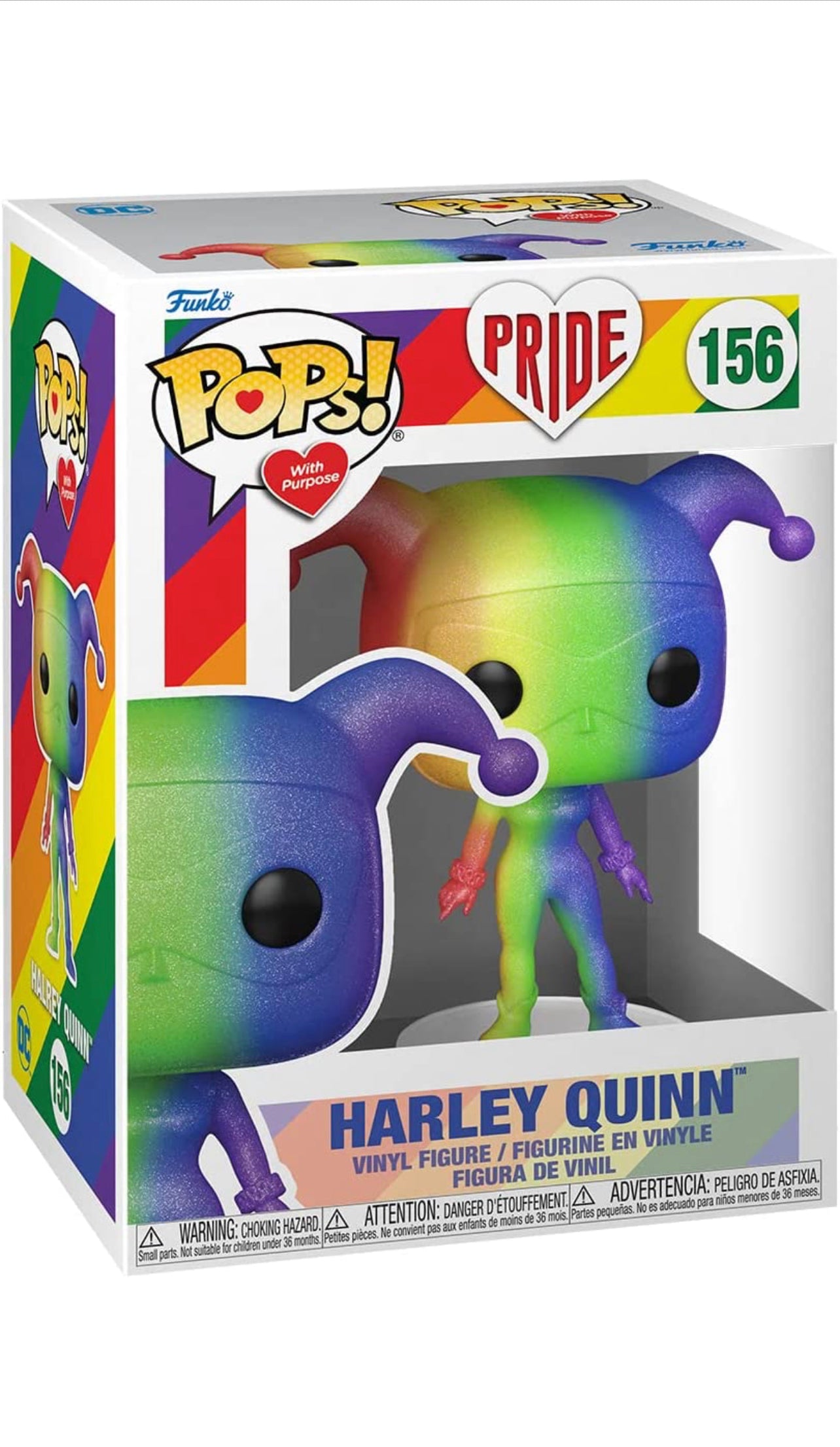 Funko Pop! With Purpose - Heroes: Pride - Harley Quinn, #156 , 65895 - DaFunkoShop - Funko Pop! With Purpose