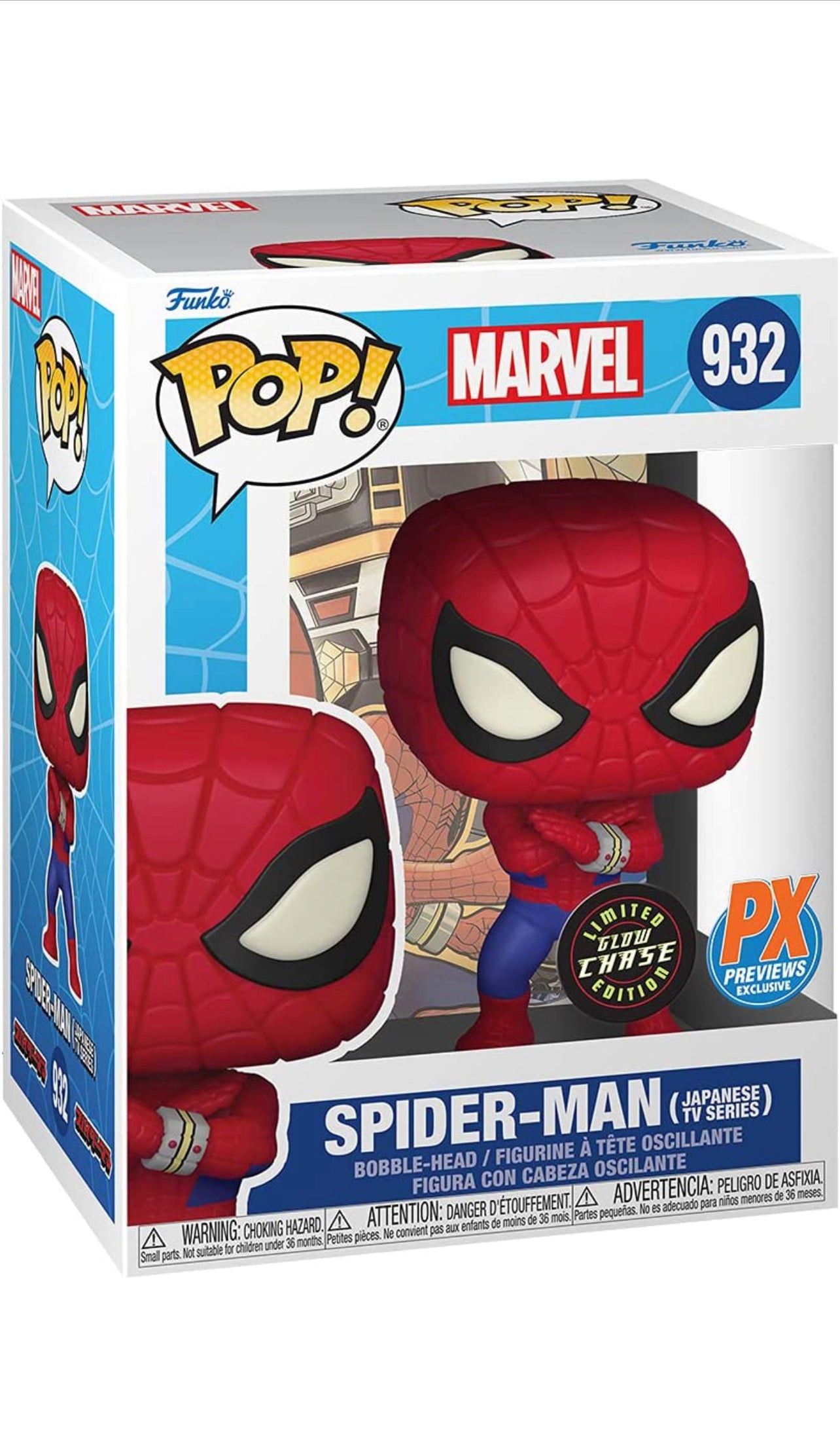 Funko Pop! Marvel: Spider-Man #932 Japanese TV Series Vinyl Figure, #932 - Chance of Chase. Product variations vary - DaFunkoShop - Funko Pop! Marvel : Spider-Man